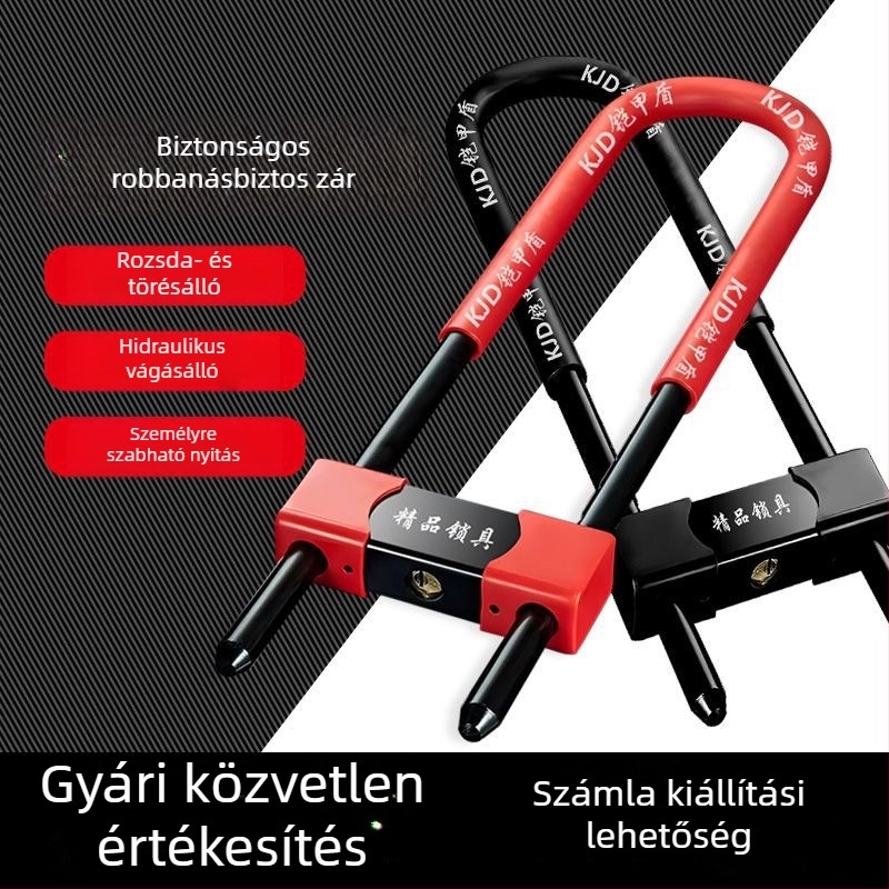 Vasból készült dupla üvegajtó zár, üzlethelyiségekhez, anti-furt