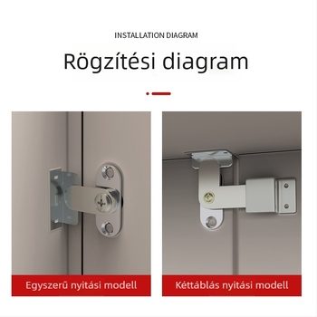 Little Doctor 201 kétajtós szekrényzár, cinkötvözet, modell 201, modern minimalista stílus