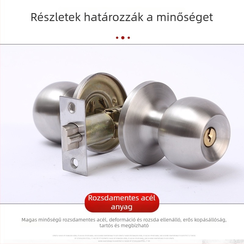 Három pólusú golyózár fürdőszobai és beltéri ajtókhoz, alumíniumötvözetes ajtókhoz, modell 607, Mingda