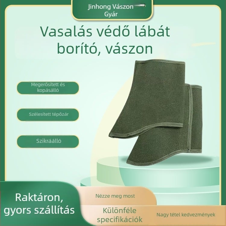 Vászon lábvédő hegesztőknek – ütésvédelmet, szigetelés, tűzállóság