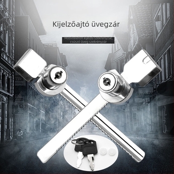 Push-pull üveg vitrín zár, Lixin Hardware, modell 1101, cinkötvözet