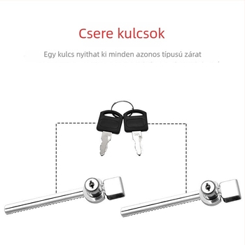 Push-pull üveg vitrín zár, Lixin Hardware, modell 1101, cinkötvözet