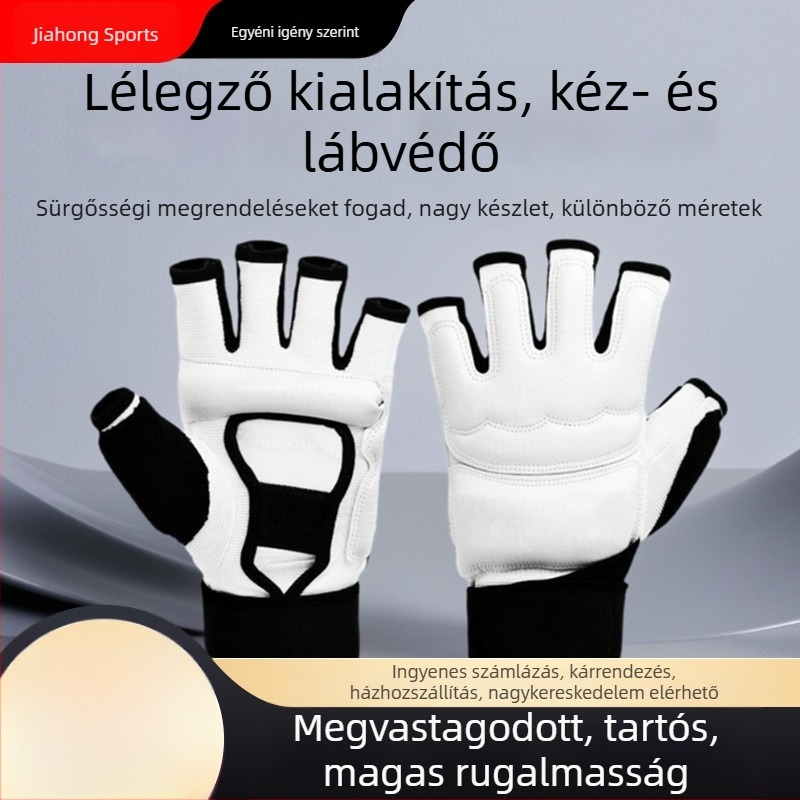 Jiahong Taekwondo védőfelszerelés készlet — csukló- és bokavédők, kaucsuk, univerzális bokszhoz