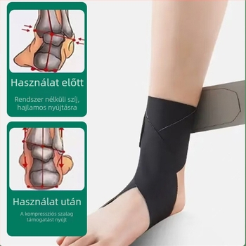 Bokaortézis - Nylon/Spandex, lélegző rugalmas kompresszió, rehabilitációs támogatás, labdarúgás, kosárlabda, röplabda, tenisz, futás számára