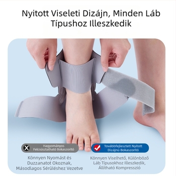 Bokarögzítő ortézis, ficam elleni védelem, cipőkkel kompatibilis viselet