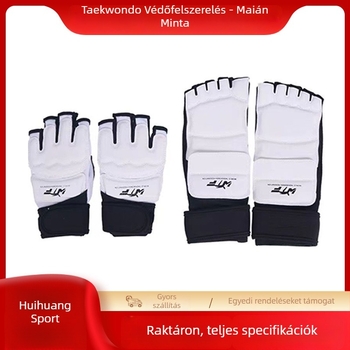 Taekwondo kéz- és lábvédők félujjas kesztyűkkel
