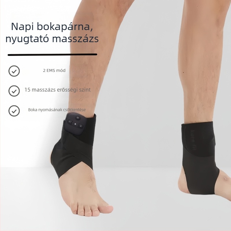EMS-pulzusos boka masszírozó nyomásos támogatással és boka ortézissel (Poliészter rost; boka ortézis; kosárlabda)