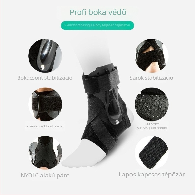 Felnőtt bokaortézis — Modell 031, fix bokaortézis OK anyagból, SCR, ABS és Velcro zárás a boka védelméért
