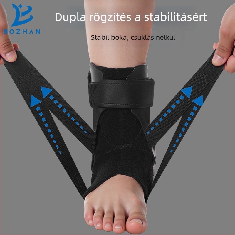 Professzionális bokaortézis paneltámogatással, dupla rögzítési rendszerrel, nylon anyagból, lélegző és keskeny panel a boka védelmére