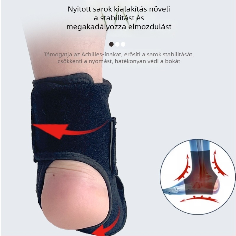 Felnőtt boka rögzítő futáshoz, túrázáshoz, görkorizáshoz, futballhoz és kosárlabdához; boka ficam elleni védelem; rugalmas és állítható; sportkiegészítő