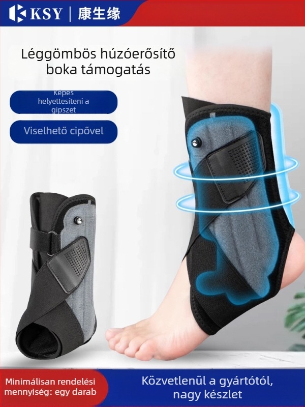 Felfújható bokaortézis kettős rétegű védelemmel, állítható, megerősített, kényelmes férfiak és nők számára