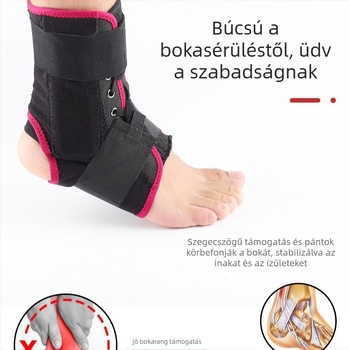 Bokaszalag-ortézis rándulás esetén – rehabilitációs védő, poliészter anyag, univerzális illeszkedés, alkalmas futballhoz és futáshoz