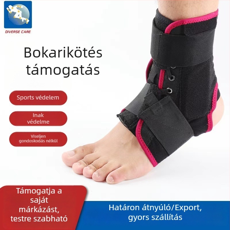 Bokaszalag-ortézis rándulás esetén – rehabilitációs védő, poliészter anyag, univerzális illeszkedés, alkalmas futballhoz és futáshoz
