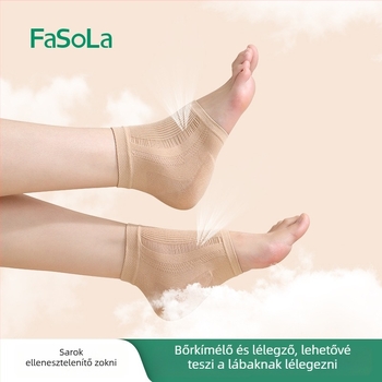 FaSoLa Női Sarokvédő Zokni, Nylon, Egész Éves Használat