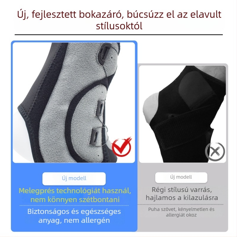 Kosárlabda boka-támasz dupla rugóval és progresszív nyomással, Velcro pánttal