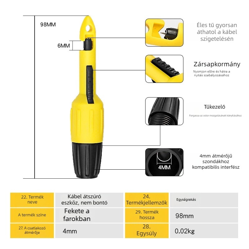 Musen Hall autóvillamossági átszúró sonda, szigetelt vezetékekhez, multiméteres teszt tű, javító eszköz