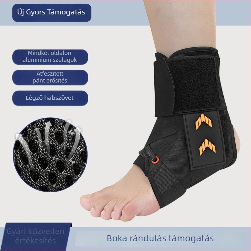 Bokarögzítő ortézis alumínium merevítőkkel a boka ízület stabilizálására és ficamok elleni védelemre