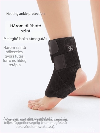 USB-melegített bokaortézis ín- és ízületvédő funkcióval, felnőtteknek, alkalmas mászáshoz, futáshoz és kerékpározáshoz