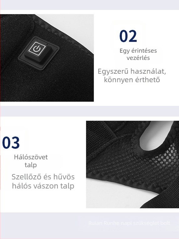 USB-melegített bokaortézis ín- és ízületvédő funkcióval, felnőtteknek, alkalmas mászáshoz, futáshoz és kerékpározáshoz