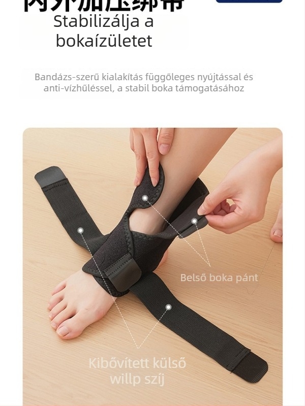 USB-melegített bokaortézis ín- és ízületvédő funkcióval, felnőtteknek, alkalmas mászáshoz, futáshoz és kerékpározáshoz