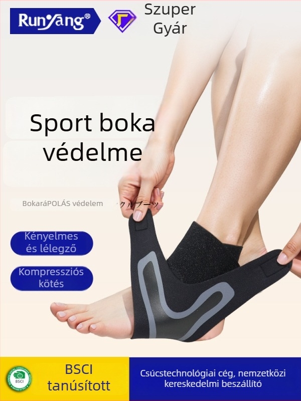 Nyitott hátsó részű kompressziós bokaszorító sporthoz, állítható pánttal