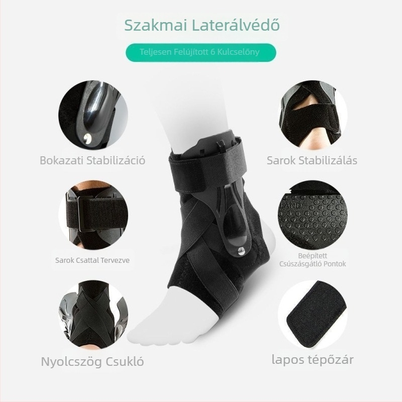 Bokarögzítő Velcro szalaggal, felnőtteknek, anti-ficam és korrekciós funkcióval, edzéshez és sporthoz