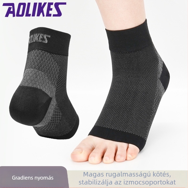 AOLIKES rugalmas boka-kompressziós sleeve, légáteresztő boka védelem kültéri sportokra, futásra, kerékpározásra és táncra