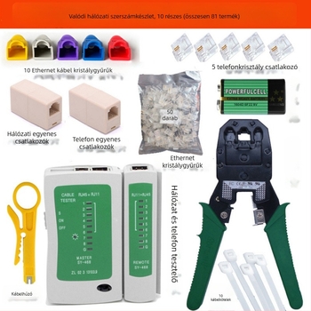 Hálózati kábel tesztelő és crimpelő eszközök készlet — vízálló, különleges acélból, hálózati mérnököknek és otthoni használatra