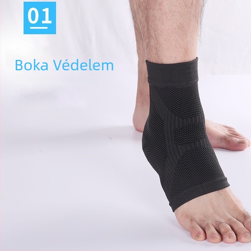 Bokatámasz, vékony és légáteresztő, rugalmas kompressziós mandzsetta felnőtteknek, kosárlabdához és futáshoz (anyagok: nylon-spandex-latex-selyem)