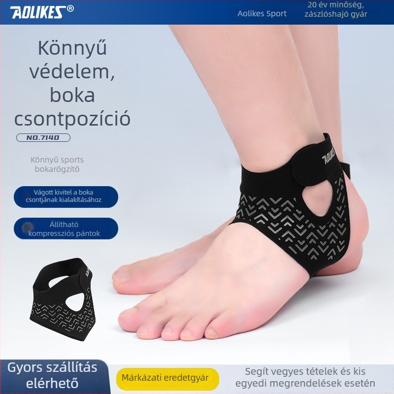 Aolikes bokaortézis, könnyű, lélegző, kompressziós támogatás, ficamsérülés elleni védelem, futáshoz és kosárlabdához