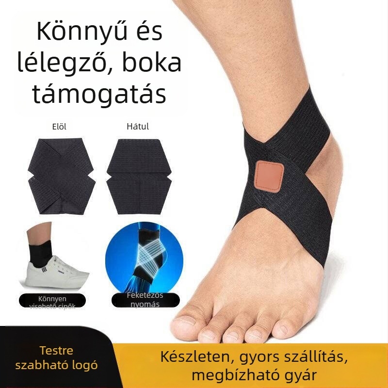 Bomiko bokaízületi támasz – kompressziós, öntapadós, állítható – kosárlabda, futás és edzés számára – nylon, latex selyem