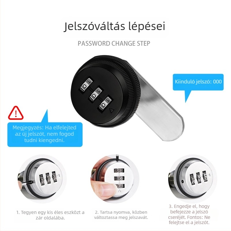 Jelszavas zár fiókokhoz és szekrényekhez — cinkötvözet + műanyag; stílus könnyű luxus; márka Kingfili