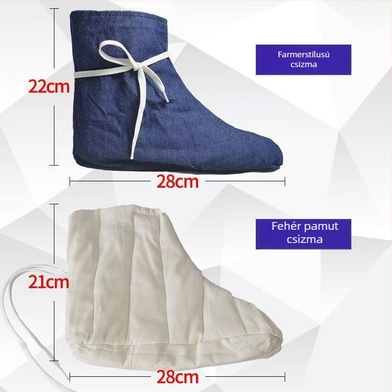 Huankang védő borítás a lábra, denim, csúszásmentes védelem, Blue Cloth Socks