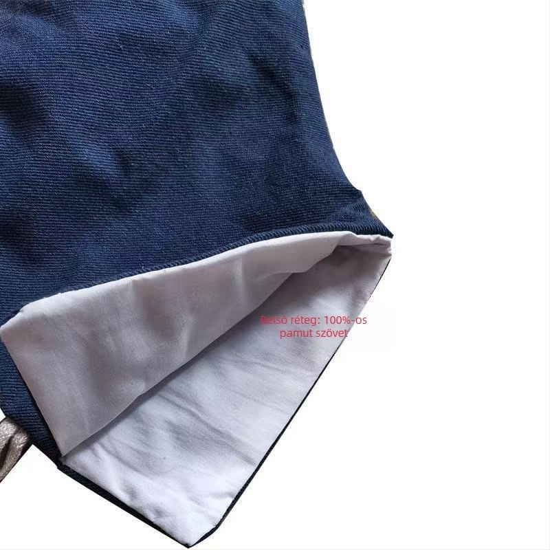Huankang védő borítás a lábra, denim, csúszásmentes védelem, Blue Cloth Socks
