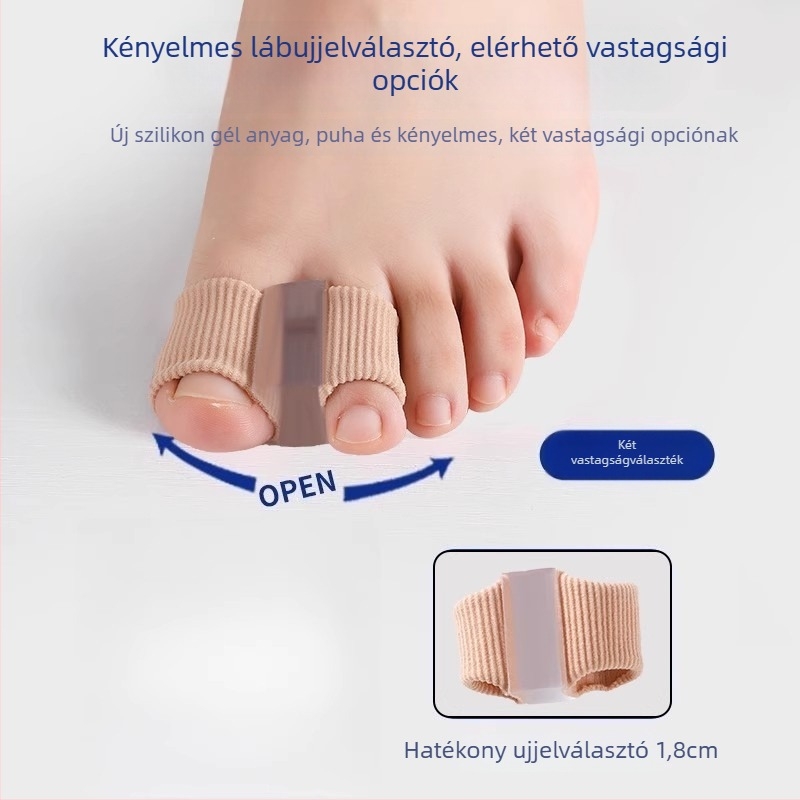 Gumi alapú lábujjkorrekciós gyűrű Hallux Valgushoz, nagy lábujj szétválasztó