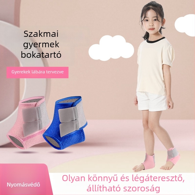 Gyerekeknek szóló boka-védő — nejlon, lélegző perforált kialakítás, állítható elasztikus, badmintonhoz