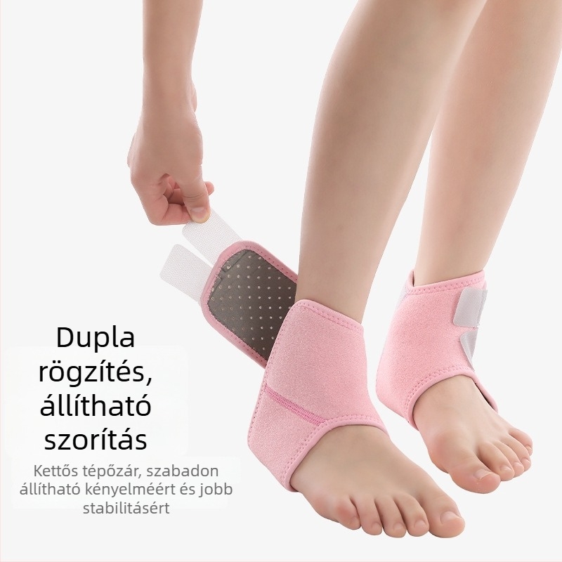 Gyerekeknek szóló boka-védő — nejlon, lélegző perforált kialakítás, állítható elasztikus, badmintonhoz