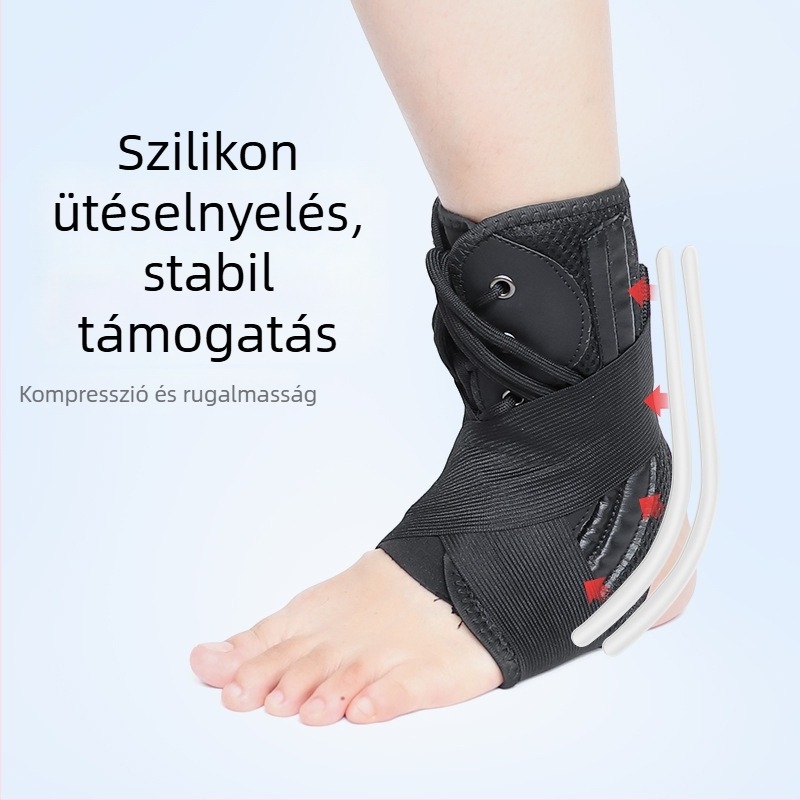 Bokavédő Velcro pánttal és elasztikus kompresszióval, szivacsos test, 4 rugós saroktámasz