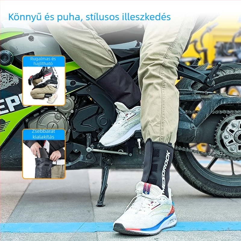 Mesorock Szélvédett bokavédők kerékpározáshoz és téli sportokhoz, SBR anyag, boka védelem, melegen tart