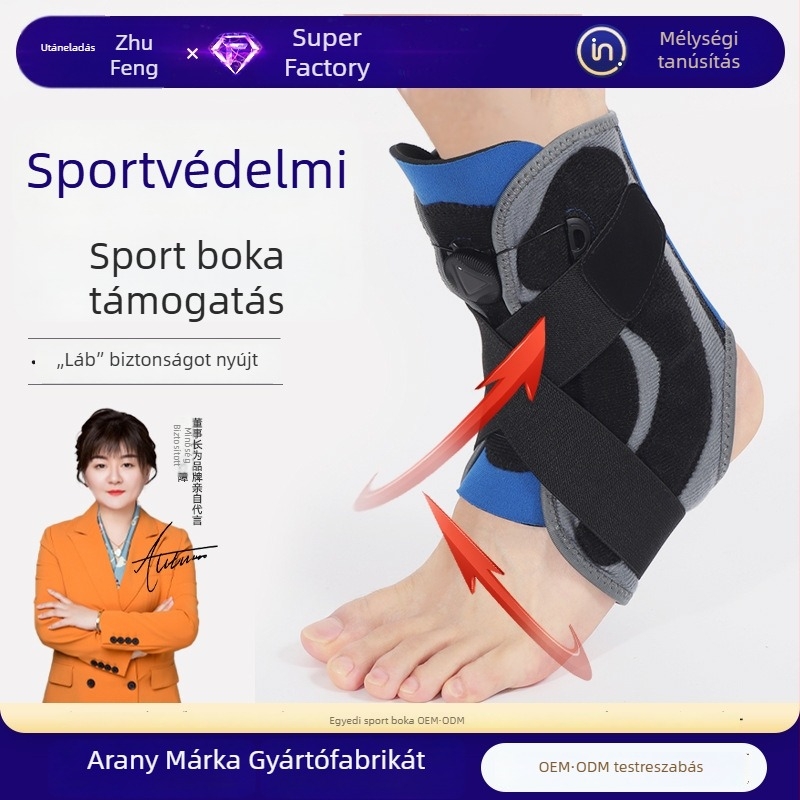 Bokarögzítő állítható pántokkal, lélegző neoprenből, felnőtteknek, kosárlabda és futás céljára