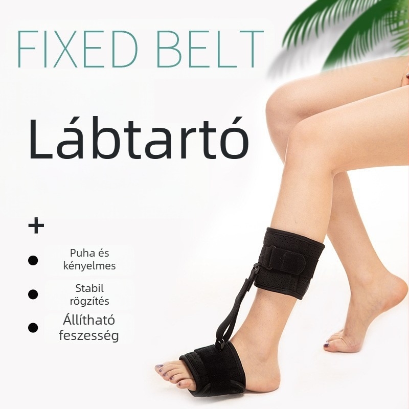 Lábfej és boka ortézise, elasztikus, állítható, lélegző anyagból, injektált héj, fémcsat