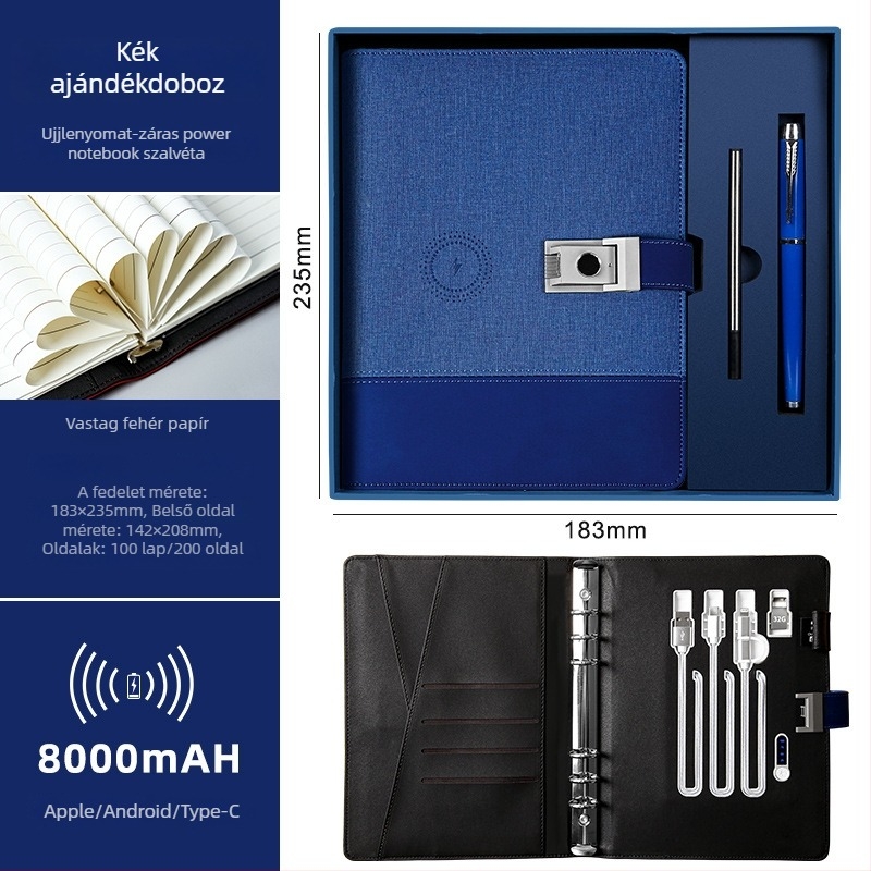 Leválasztható lapokkal ellátott notesz, műbőr borítóval, erdőpapír 80 g/m², 100 oldal