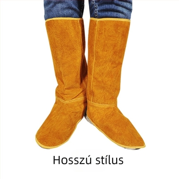 Hegesztő talpvédő — két réteg tehénbőrből, többször használható, védelem; Márka Huayi; Eredet Linyi