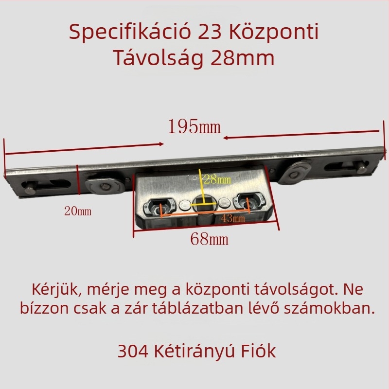 Rozsdamentes acél kétirányú záró doboz KL-01810 — precíziós öntött tengely, modern minimális stílus