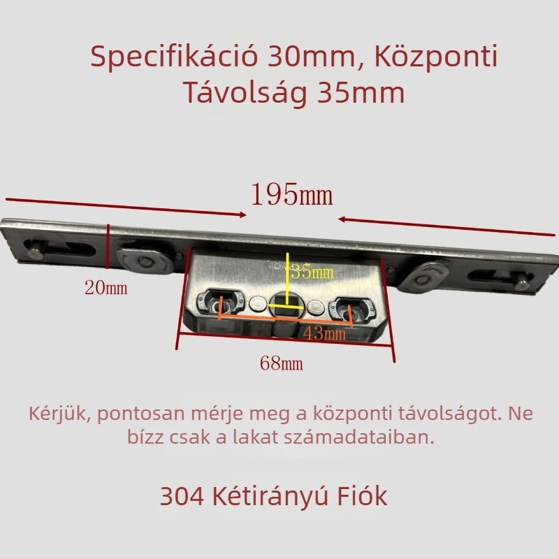 Rozsdamentes acél kétirányú záró doboz KL-01810 — precíziós öntött tengely, modern minimális stílus