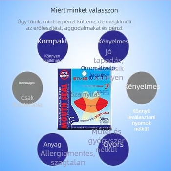 Éjszakai szájzáró korrektor – légzőpaszta, ragasztó bevonat, szájzár, korrekció