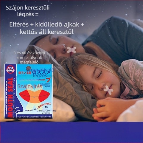 Éjszakai szájzáró korrektor – légzőpaszta, ragasztó bevonat, szájzár, korrekció