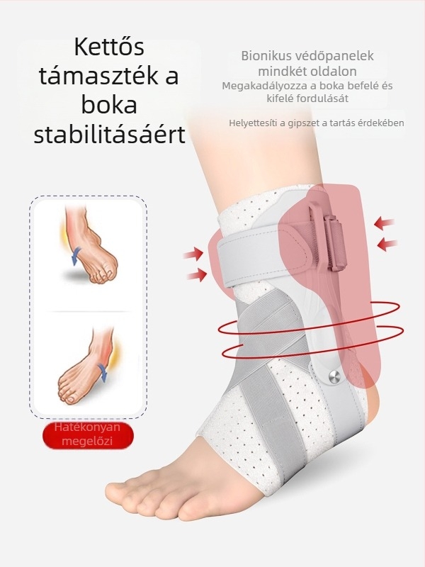 Légáteresztő boka-támogatás sportos sérülések és bokaszalag-sérülések felépüléséhez, bokasín nyomásos korrekcióval, férfiak és nők számára