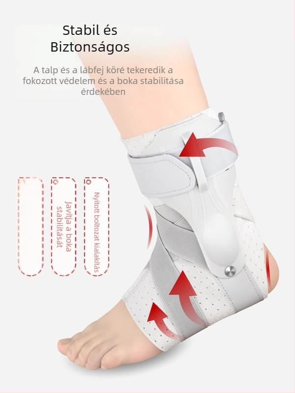 Légáteresztő boka-támogatás sportos sérülések és bokaszalag-sérülések felépüléséhez, bokasín nyomásos korrekcióval, férfiak és nők számára