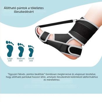 Lábfej-leesés korrigáló éjszakai sín – állítható, uniszex bokortézis, modell Hj126, anyag: nylon/poliészter